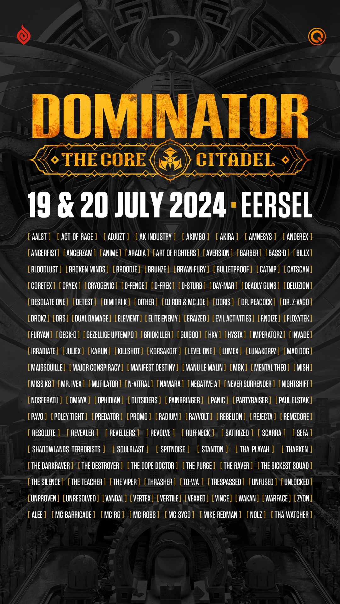 This Is The Complete Line Up For Dominator The Core Citadel